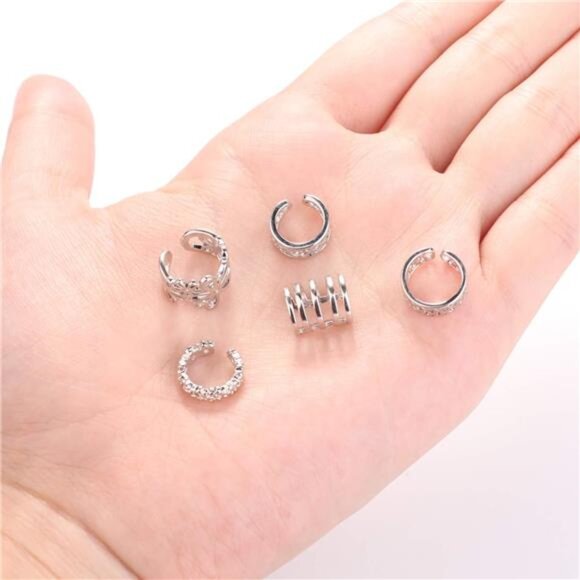 20Pcs Adjustable Ear Cuffs Earrings Set for Women Stainless Steel - Picture 4 of 7